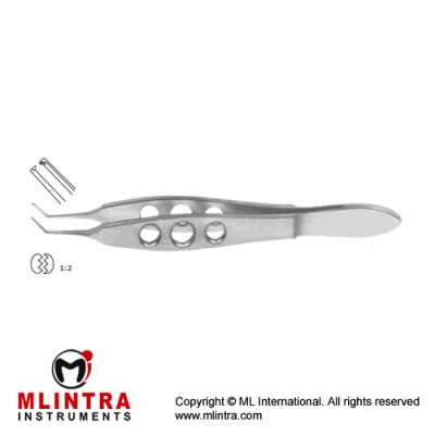 Hoffer-McPherson Tissue Forcep Very Delicate 1 x 2 Teeth Stainless Steel, 10 cm - 4" Jaw Length - Tip Size 11 mm - 0.12 mm